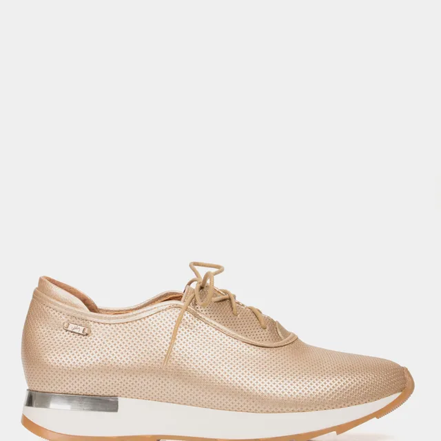 Zapatos cordón de cuero para mujer suela deportiva