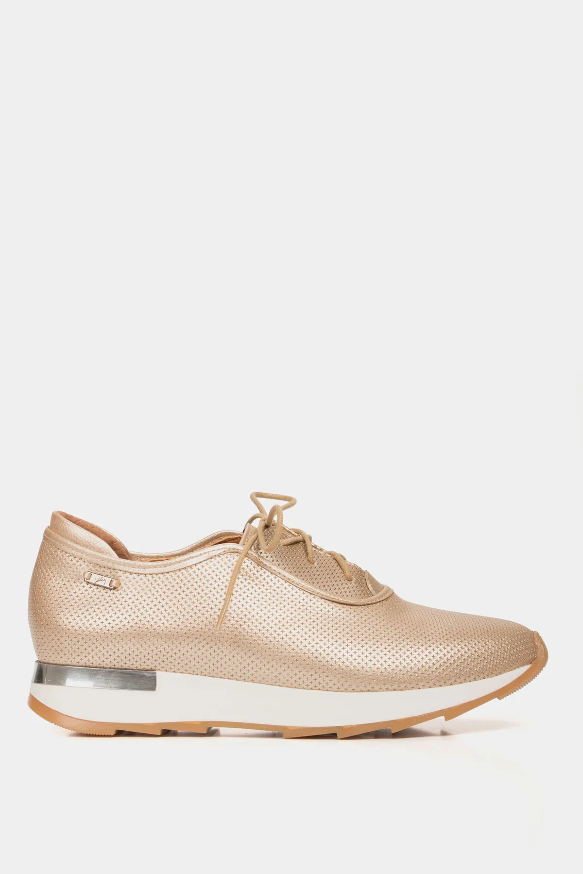 Zapatos cordón de cuero para mujer suela deportiva