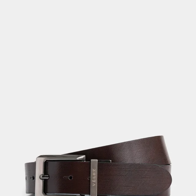 Kit cinturón doble faz formal de cuero para hombre doble opción herraje