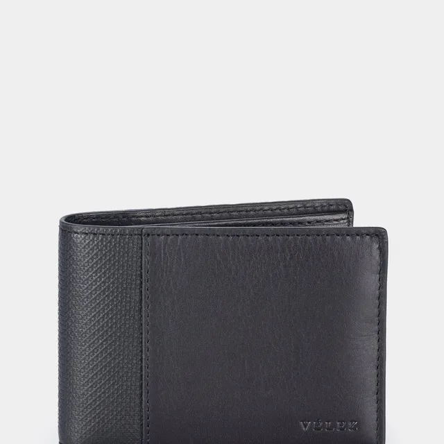 Billetera draco de cuero para hombre mezcla de texturas