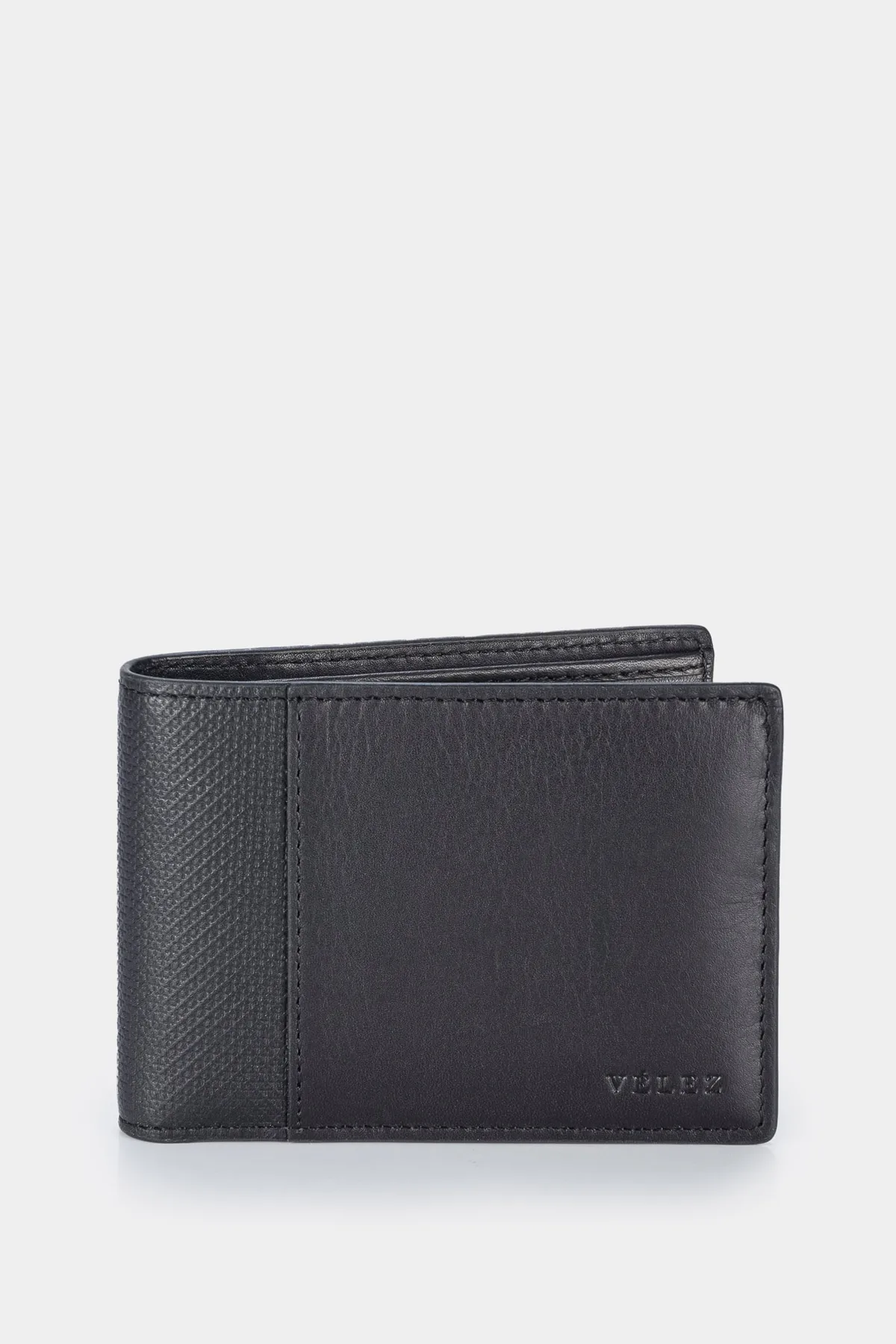 Billetera draco de cuero para hombre mezcla de texturas