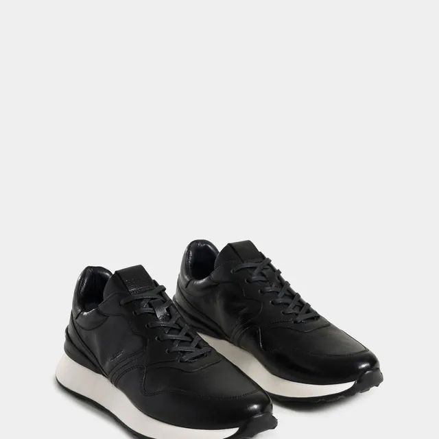 Tenis cooper 3 de cuero para hombre spoiler en contraste