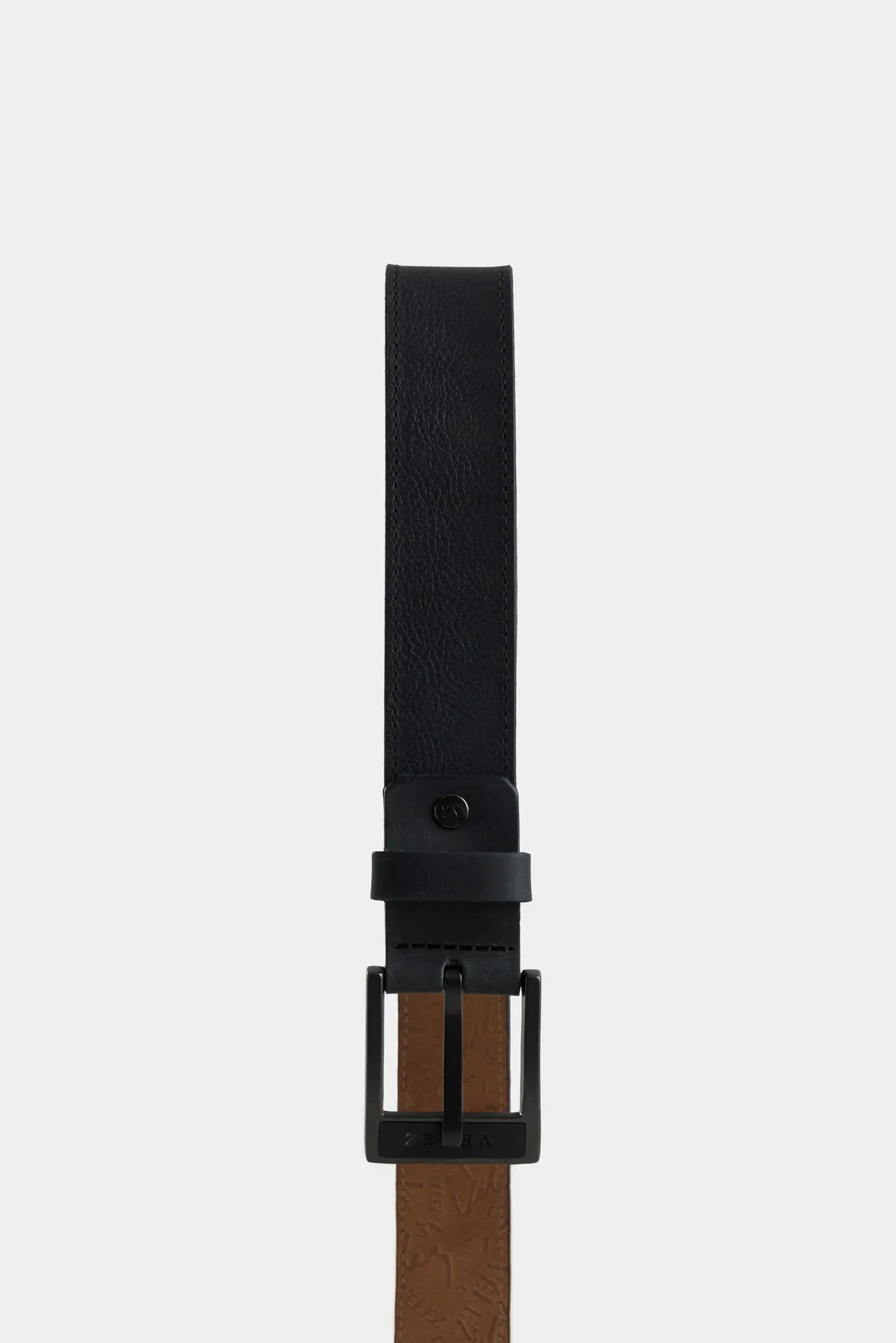 Cinturón unifaz cyclon de cuero para hombre punta trapecio