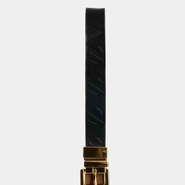 Cinturón doble faz Calix de cuero para mujer monogram