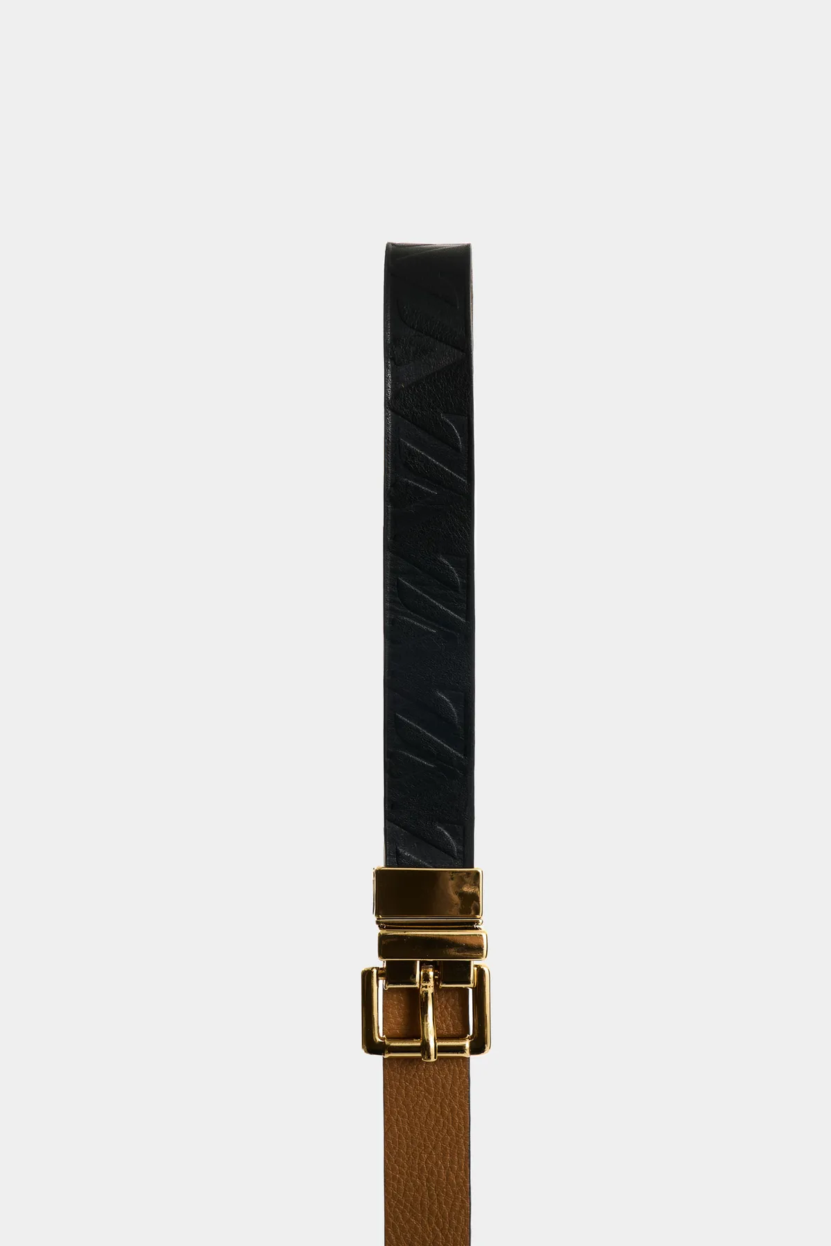 Cinturón doble faz Calix de cuero para mujer monogram