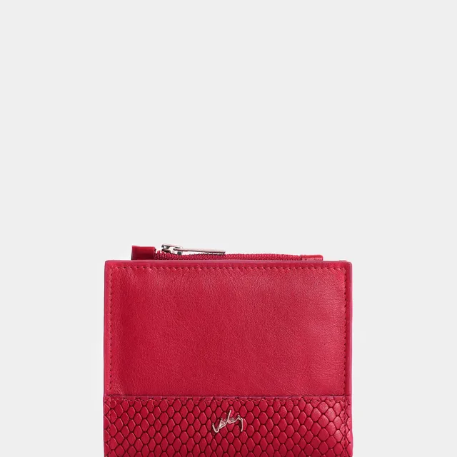 Billetera de cuero grabado para mujer Golden