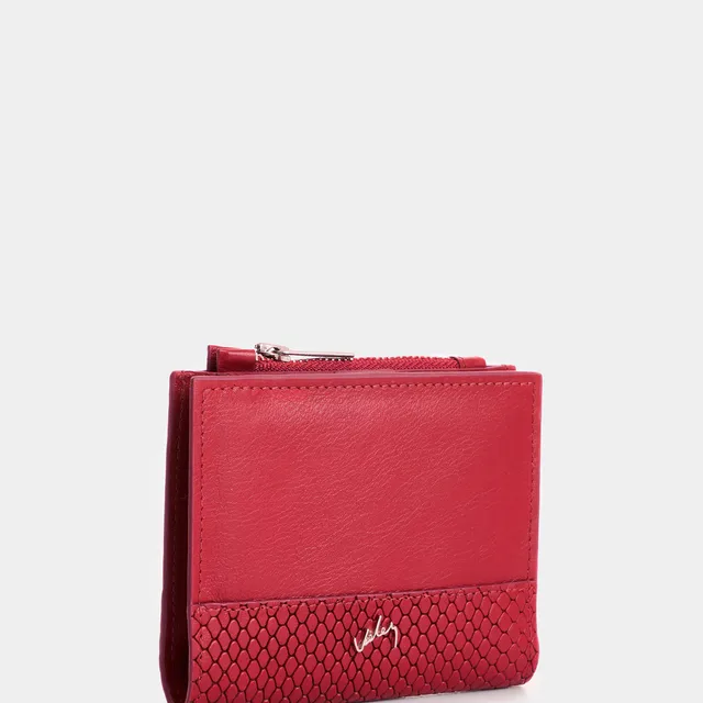 Billetera de cuero grabado para mujer Golden