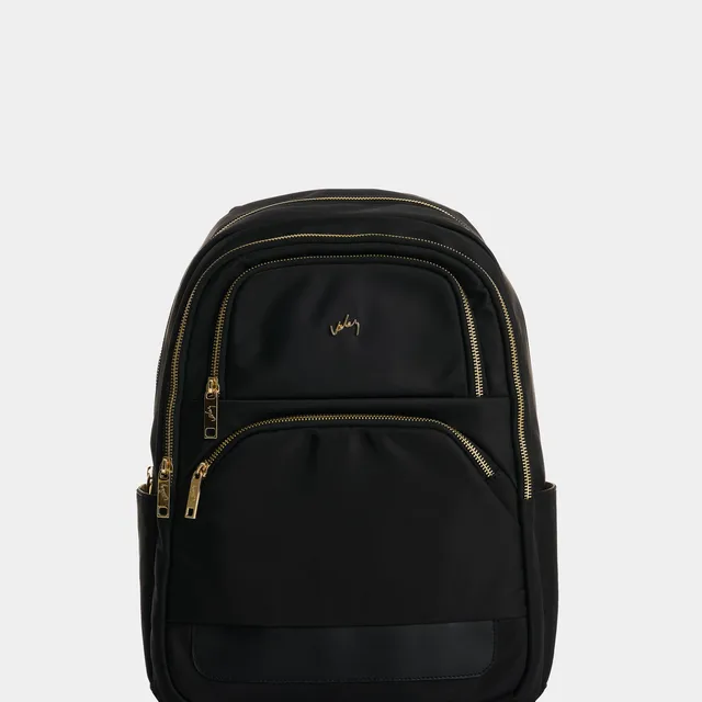 Tula morral en lona y cuero para mujer Biel