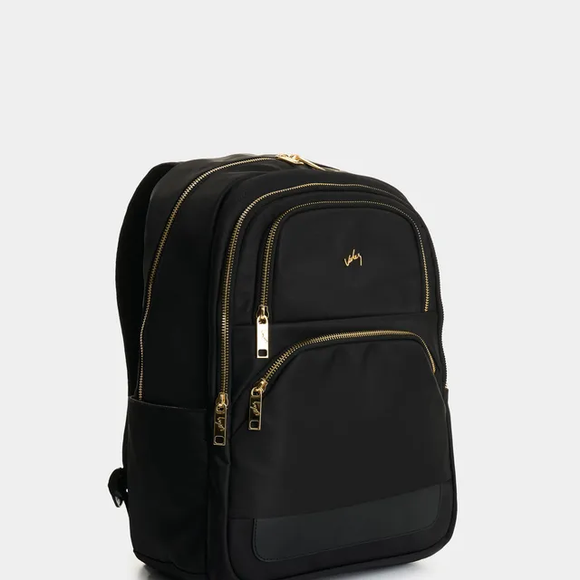 Tula morral en lona y cuero para mujer Biel