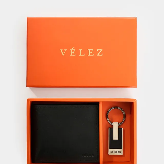 Kit billetera + llavero de cuero para hombre Boyeros 2