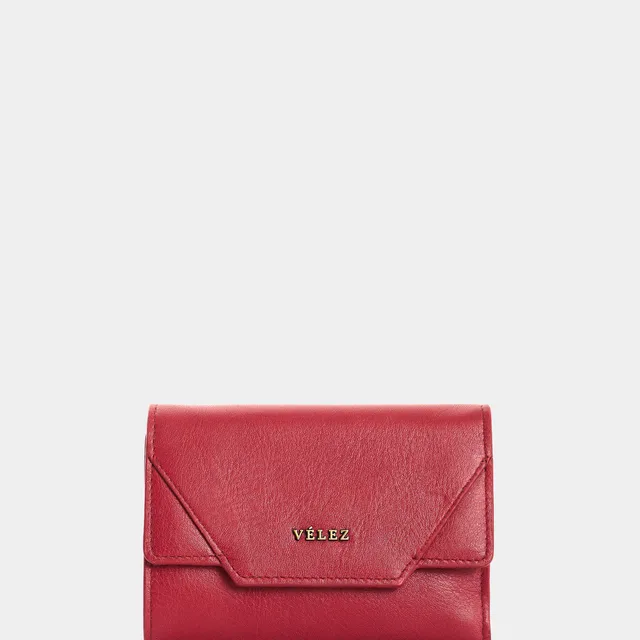 Billetera en cuero para mujer Taupe