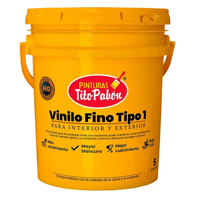 Vinilo T1 5gl Fino Tito Pabon Blanco