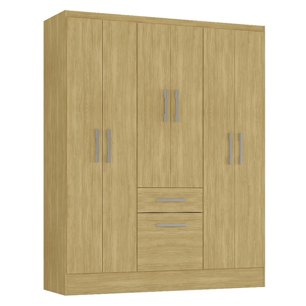 Clóset 6 puertas 1 cajón 1 zapatera wood M+design