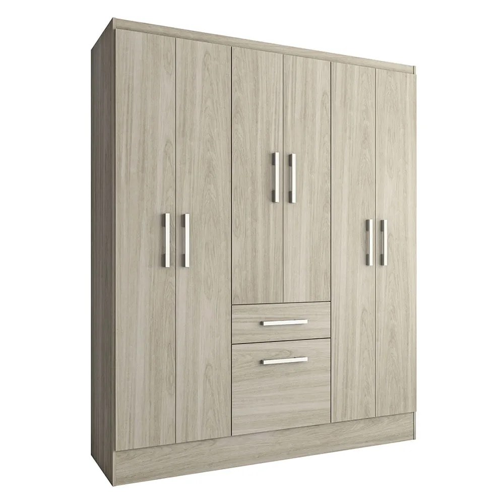 Clóset 6 puertas 1 cajón 1 zapatera cream M+design