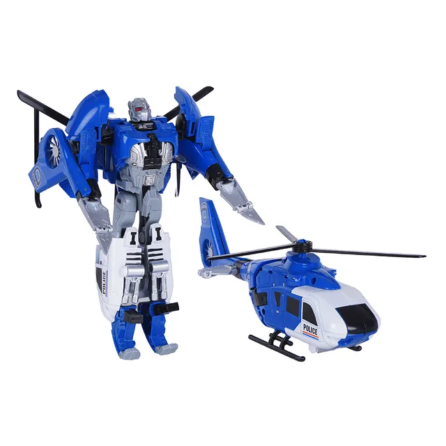 Juguete Transformable Helicóptero Policía Serie Miniso