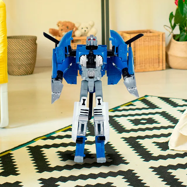 Juguete Transformable Helicóptero Policía Serie Miniso
