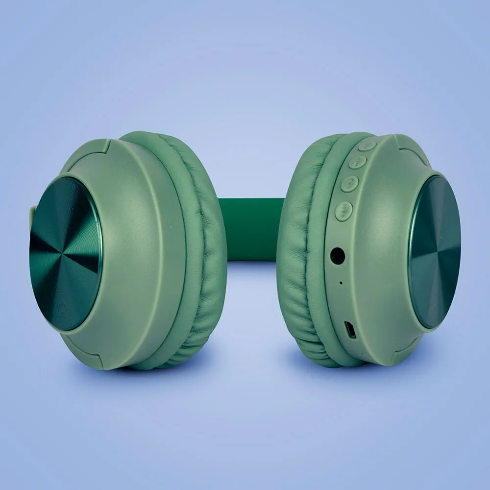 Audífonos de Diadema Inalámbrico Patterned Verde