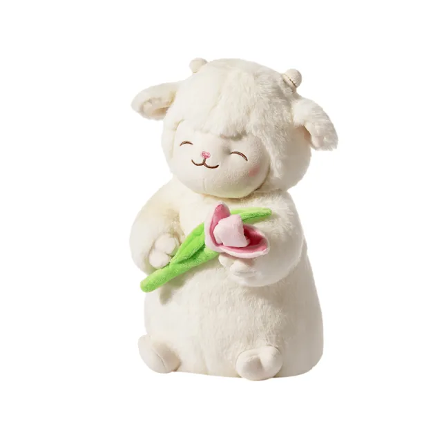 Peluche Cordero Series Warm White Con Tulipan Miniso