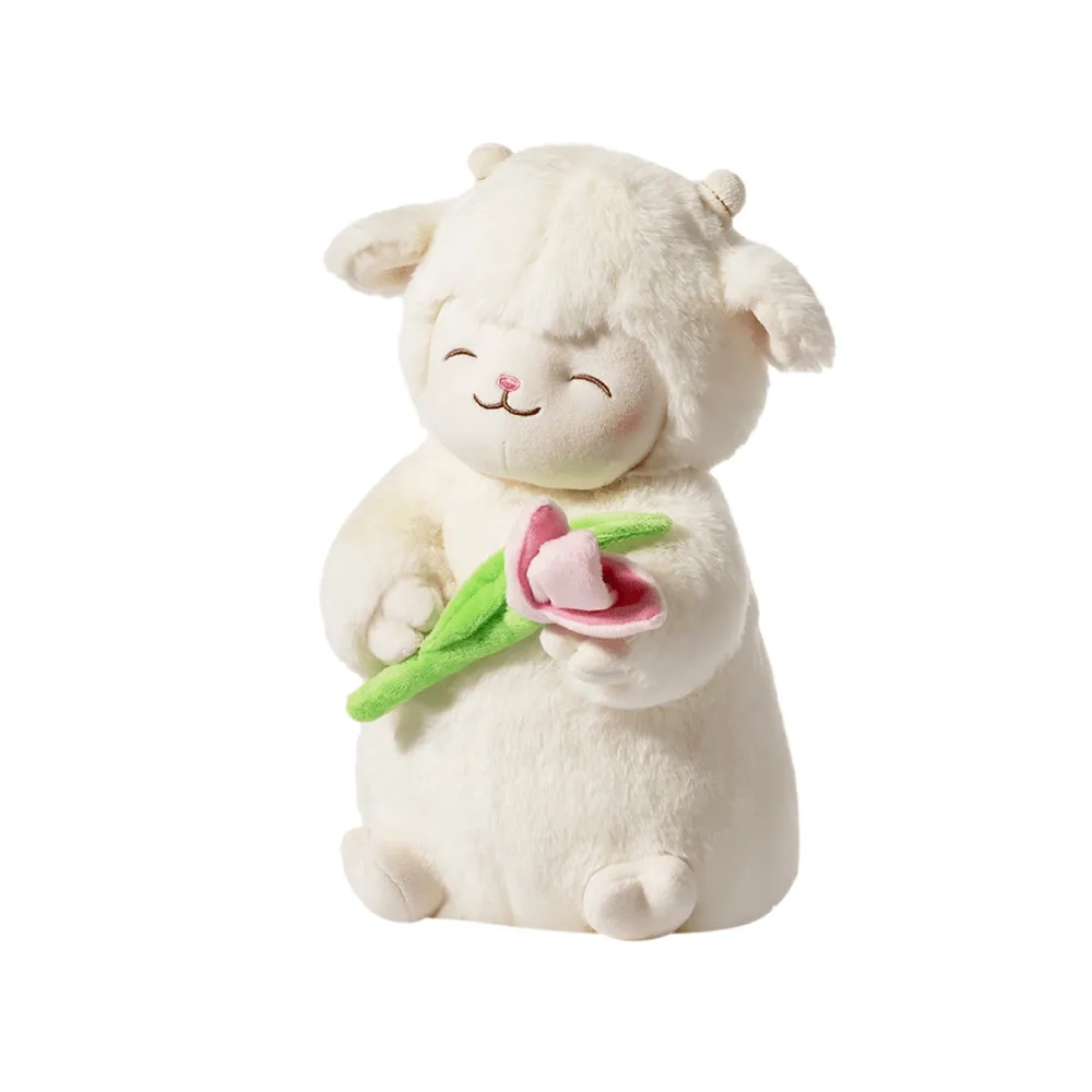 Peluche Cordero Series Warm White Con Tulipan Miniso