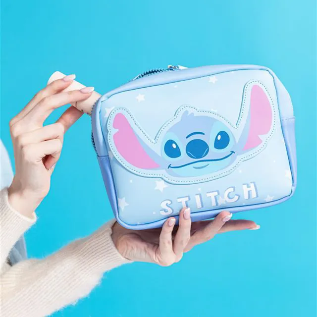 Cosmetiquera de Stitch Cuadrada Serie Disney Lilo & Stitch Azul