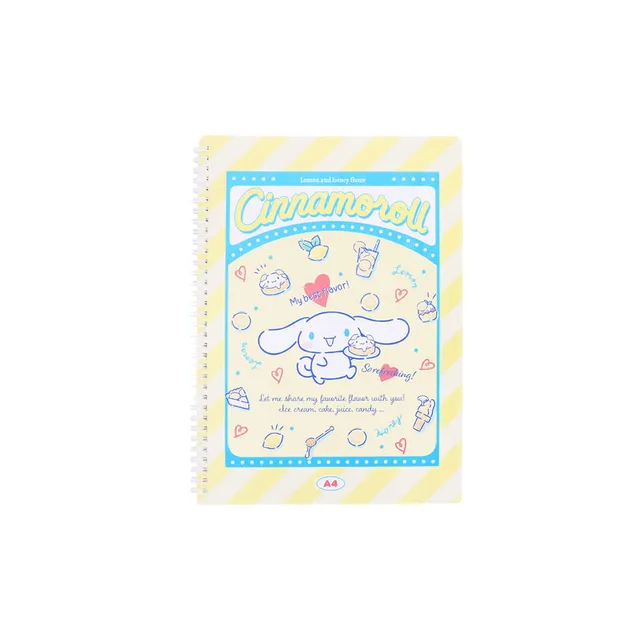 Cuaderno Retro A4 Arollado Cinnamoroll Serie Sanrio