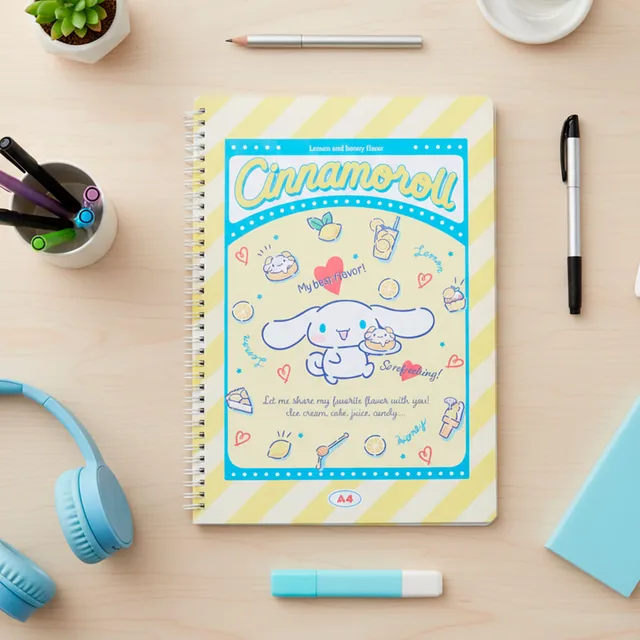 Cuaderno Retro A4 Arollado Cinnamoroll Serie Sanrio