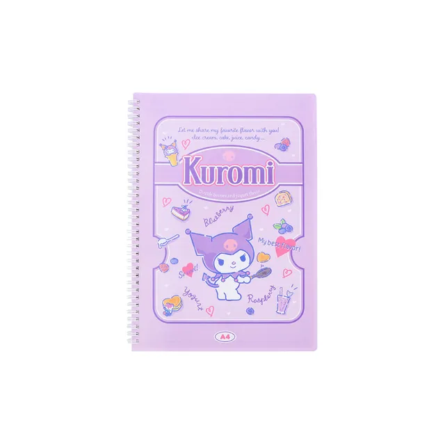 Cuaderno Retro A4 Arollado Kuromi Serie Sanrio