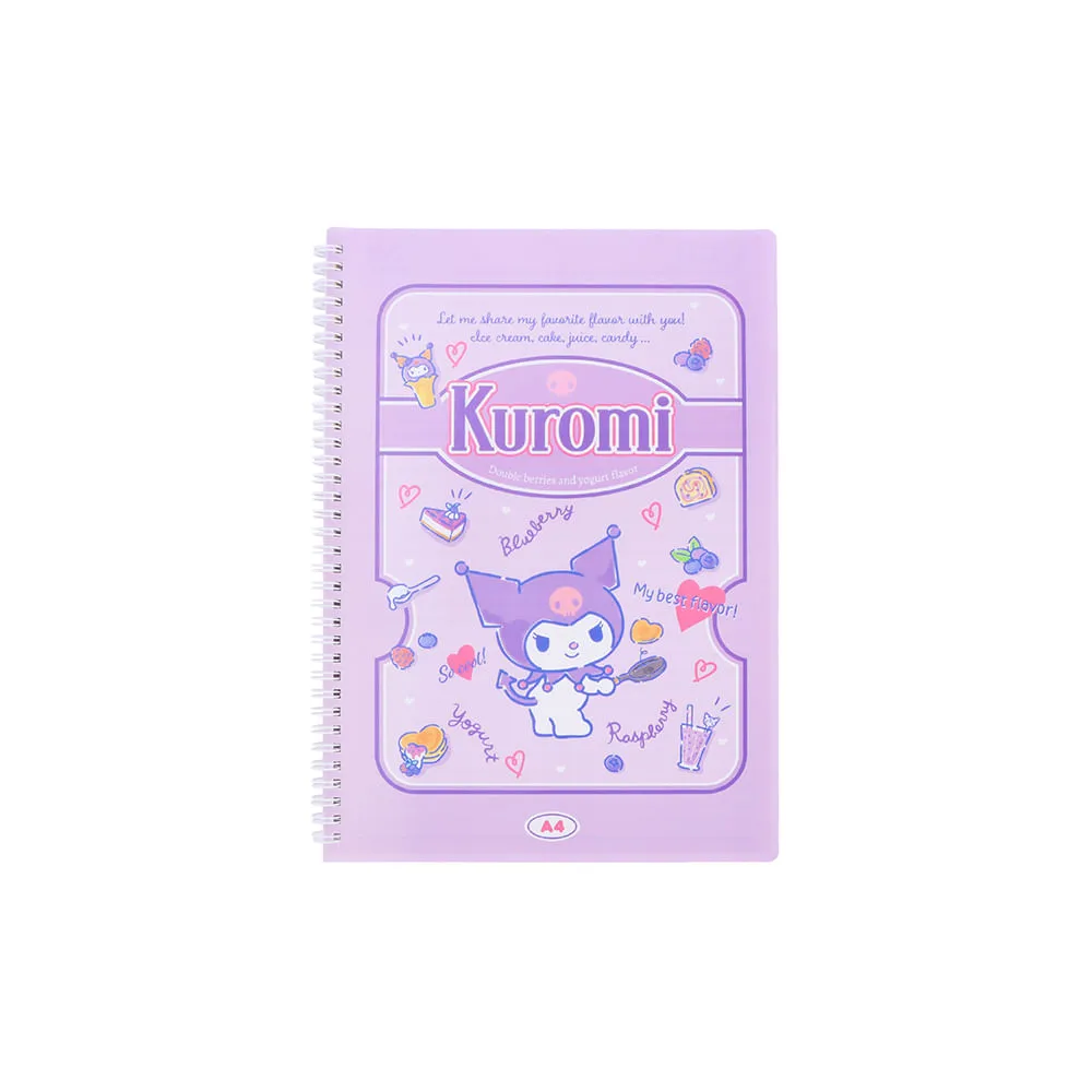 Cuaderno Retro A4 Arollado Kuromi Serie Sanrio