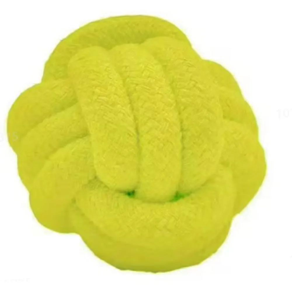 Pelota de Nudos para Mascota Serie Miniso Amarillo Fluorescente