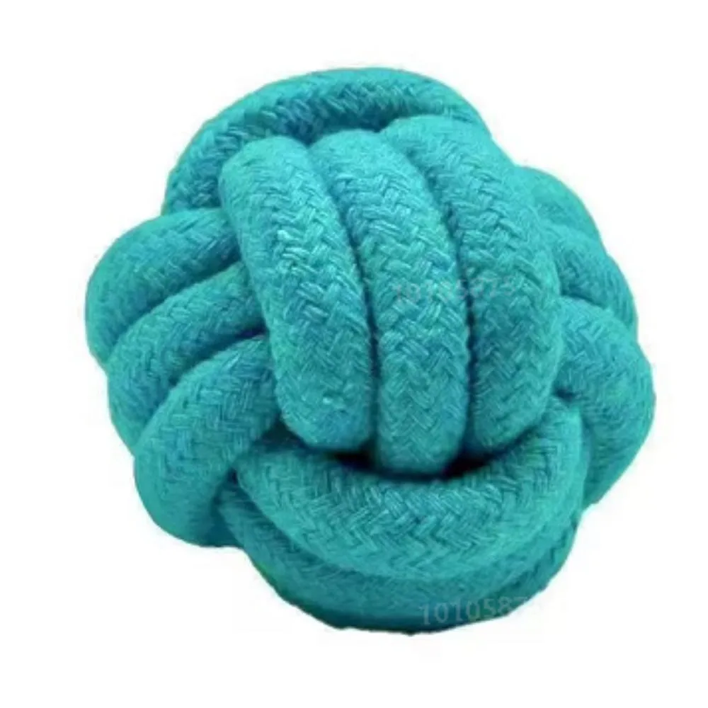 Pelota de Nudos para Mascota Serie Miniso Verde Azulado