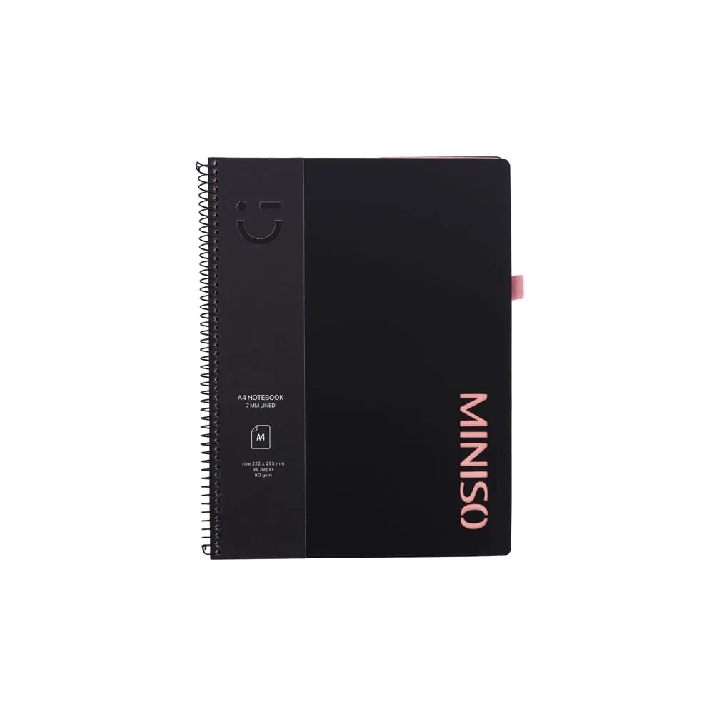 Cuaderno Argollado Serie Minimalism Black