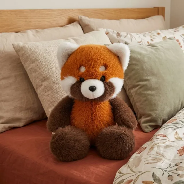 Peluche Sentado Panda Rojo Serie Make a Friend