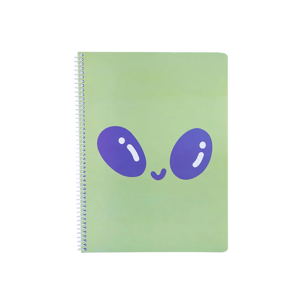 Cuaderno Argollado Alien Serie Vania Bachur Verde