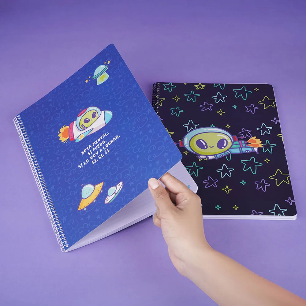 Cuaderno Argollado Serie Vania Bachur Azul