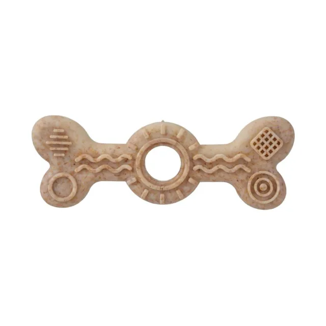 Juguete Hueso Log Masticable Serie Miniso Beige