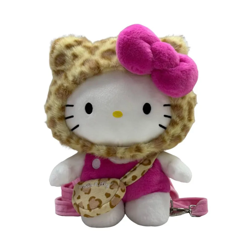 Maleta Peluche Hello Kitty Leopard Print Serie Sanrio Café