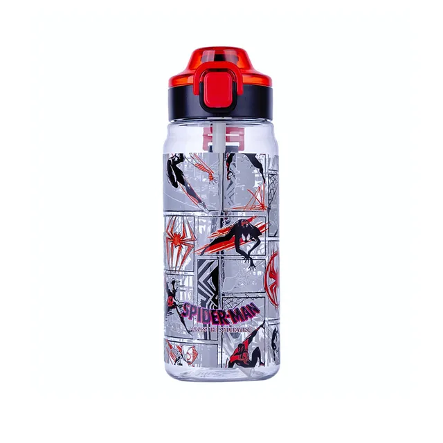 Botilito con Tapa Poo Up y Pitillo 780 Ml Serie Spider Man Marvel
