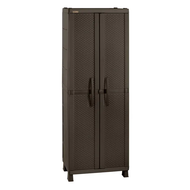 Armario 65 cm x 45 cm x 189 cm grande Apariencia Rattan Wengue