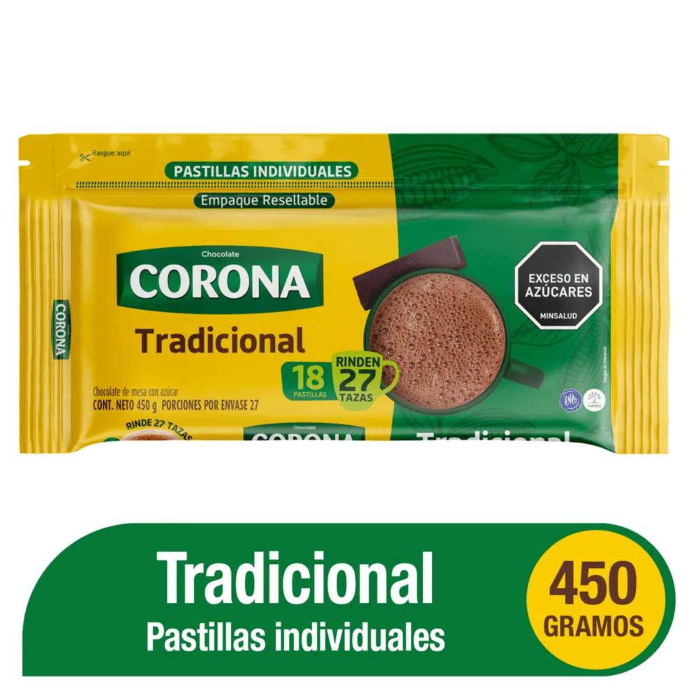 Chocolate Corona Tradicional x18 Und x450grs