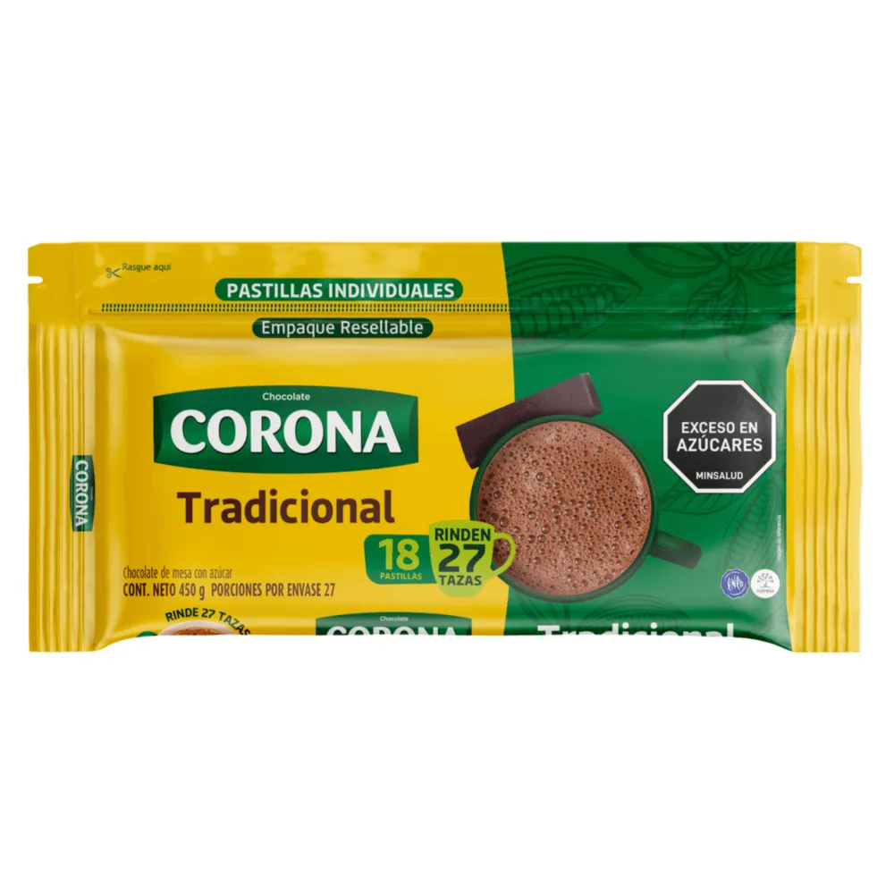 Chocolate Corona Tradicional x18 Und x450grs