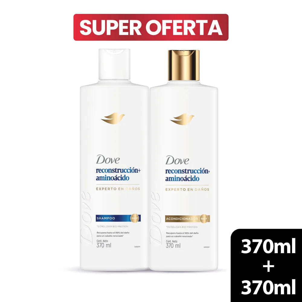 Shampoo Dove Reconstrucción 370ml + Acondicionador370ml