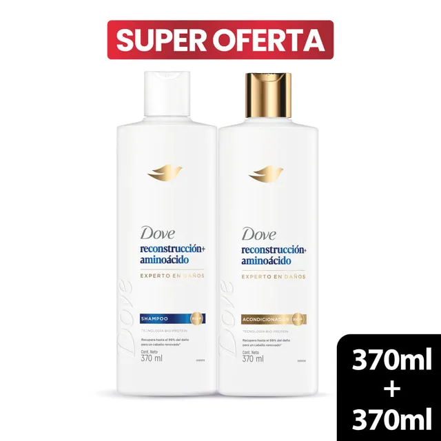 Shampoo Dove Reconstrucción 370ml + Acondicionador370ml