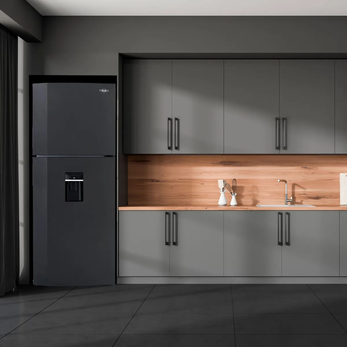 Nevera Haceb No Frost 404 Litros Manija Integrada Gris Plomo
