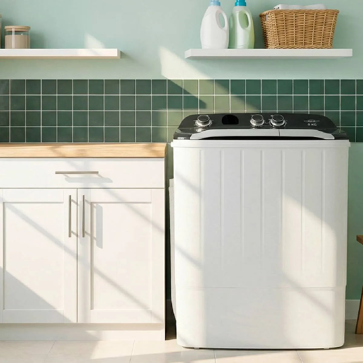 Lavadora Haceb semiautomática 9 Kg blanca