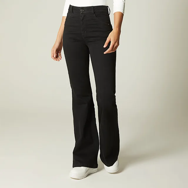 Jean bota campana tiro alto bardot